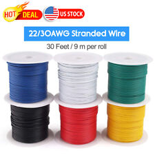 6 Rolls 30ft 2230 Awg Flexible Pvc Electric Wire Hook Up Coper Cable Stranded