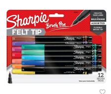 Sharpie Felt Tip Brush Pens 12-pack Assorted Colors