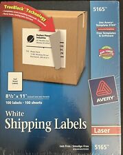 Avery 5165 Trueblock Laser Shipping Labels 8-12 X 11 White 100 Labels Sheet