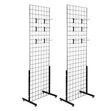 Set Of 2 Gridwall Panels 23 X 70.8 Grid Wall Panel Steel Rack Retail Display