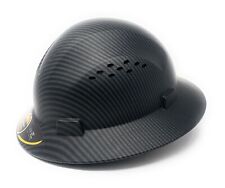 Truecrest Matte Black Hydro Dipped Full Brim Hard Hat With 4 Point Suspension