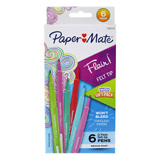 Paper Mate Flair Felt Tip Pens Medium Point Assorted Colors 6-count