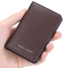 Business Thin Mens Leather Short Bifold Wallet Credit Card Holder Purse Clutch