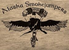 Alaska Smokejumpers Evolution Vintage Usa Art T-shirt Fire Fighter Vtg 90s Rare