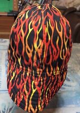 Welding Cap Made With Red Flames