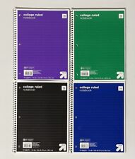 Lot Of 4 Spiral College Ruled One Subject 70 Sheet Notebooks Various Colors New