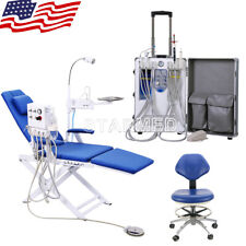 Dental Rolling Delivery Unitair Compressor Dental Chair With Turbinepu Stool