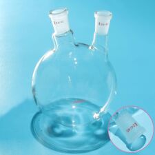 Bottom Glass Flask 2000ml 2440 2-neck Twins Necks Lab Chemistry Vessel