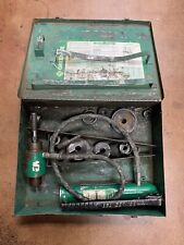 Greenlee 7310sb 11-ton Hydraulic Knockout Kit Punch Set With Hand Pump