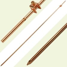 Skywalker - 4ft Ground Rod With Attached Wire Clamp Copper Grounding Rod
