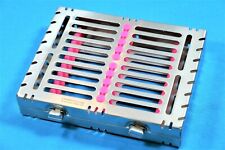 1 German Dental Autoclave Sterilization Cassette Box Tray For 10 Instrument-pink