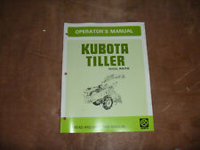 Kubota Ad70 Tiller Owner Operator Maintenance Manual User Guide