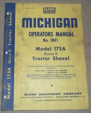 Michigan Clark 175a-ii Tractor Loader Operation Maintenance Manual Book