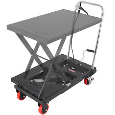 Vevor Hydraulic Lift Table Cart 500 Lbs Manual Scissor Lift Table 28.5 Black