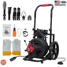 Electric 100ft Drain Auger Cleaner Cleaning Machine Plumbing Sewer Snake Cutter