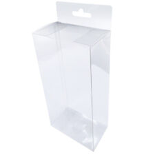 25x Clear Boxes With Hang Hole Retail Shop Display Pvc Plastic Box Transparent