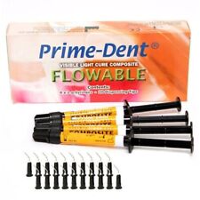 Prime Dental Flowable Light Cure Dental Composite 4 Syringe Kit A3.5 Exp2024-10