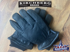 Mens Insulated Winter Work Gloves With Cuff Warm Driving Gloves Cowhide Leather