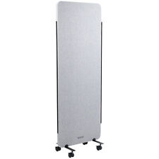 Vivo Gray 24 X 66 Inch Mobile Privacy Panel Office Partition On Wheels