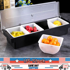 Ice Chilled 45 Compartment Condiment Server Caddy - Serving Tray Container Bar