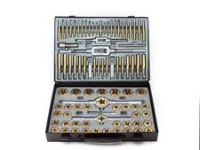 86pc Tap And Die Combination Set Tungsten Bearing Steel Titanium Coated Sae A...
