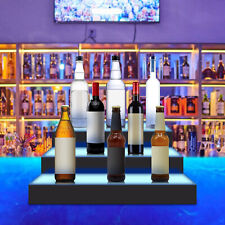 7 Color Led Light Liquor Bottle Display Shelf Liquor Bottle Display Stand 3-tier