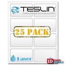 Teslin Synthetic Paper - 8.5 X 11 Perforated 8-up Laser Sheet Pack Of 25
