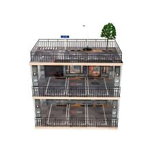 124 Scale Car Model Display Case With Parking Lot Scene For Sports Car And L...