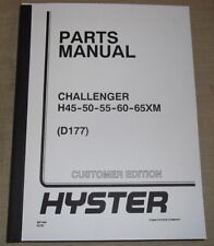Hyster Challenger H45xm H50xm H55xm H60xm H65xm D177 Forklift Parts Manual