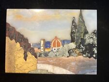 G Ugolini Italy Natural Stones Mosaic Inlay Art Antique Picture Tile Landscape