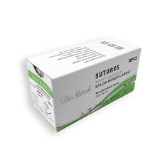 20 Training Surgical Sutures Nylon Monofilament Pack Of 12 Sterile