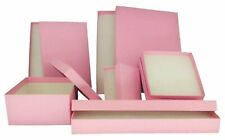 Lot Of 20 50 100 Light Pink Kraft Cotton Filled Jewelry Packaging Gift Boxes