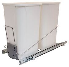 Bottom Mount Wire Waste System With Double Bins Soft Close Slides Easy Install
