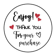 30 1.5 Thank You For Your Purchase Labels Round Stickers Envelope Seals