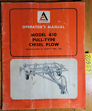 Allis-chalmers Jeoffroy 410 Pull-type Chisel Plow Owners Operators Manual 469