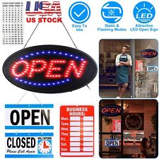1822in Animated Led Business Open Sign W Closed Sign Business Hours Stickers