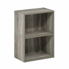 2-tier Open Shelf Bookcase 2-cube Small Office Books Storage Unit Space Saving