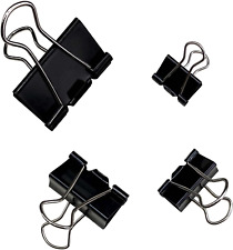 Binder Clips Paper Clamps Office Supplies 4 Assorted Sizes 120 Pcs Modern New