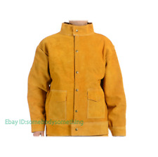Flame-resistant Heavy Duty Leather Welding Jacket Pants Welders Overalls Wuqi1