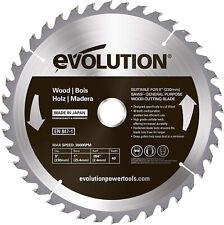Evolution 230bladewd 9 X 1 40 Teeth Wood Cutting Blade 3000 Rpm