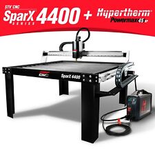 Stv Cnc Sparx-4400 4x4 Plasma Cutting Table Hypertherm Powermax45 Xp Machine