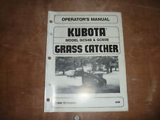 Kubota Gc54b Gc60b Grass Catcher Owner Operator Maintenance Manual User Guide