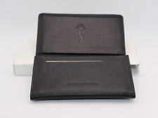 Black Leather Business Card Wallet New