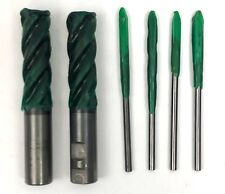 Hanita Ultratool Assorted Stainless Steel End Mill Router Bit New Lot Of 6