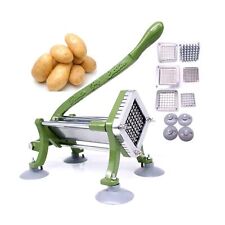 French Fry Cutter Commercial Potato Slicer With Suction Feet Complete Set In...