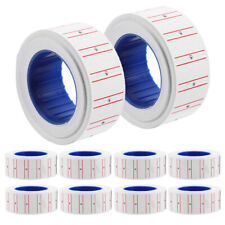 10 Rolls Blank Price Tag Machine Label Pricing Labels Supermarket Paper Stickers