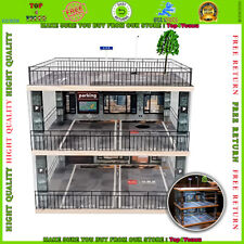 118 Scale 3-tiers Model Car Display Case With Parking Lot Scene For Sports Car