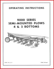 Allis Chalmers Series 9000 Semi Mounted Plow Operators Manual 4 5 Bottom