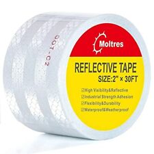 2x30 White Silver Reflective Tape Warning Caution Reflector Tape For Car Truck