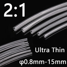 0.8mm-15mm 21 Transparent Clear Heat Shrink Heatshrink Tube Tubing Wire Sleeves